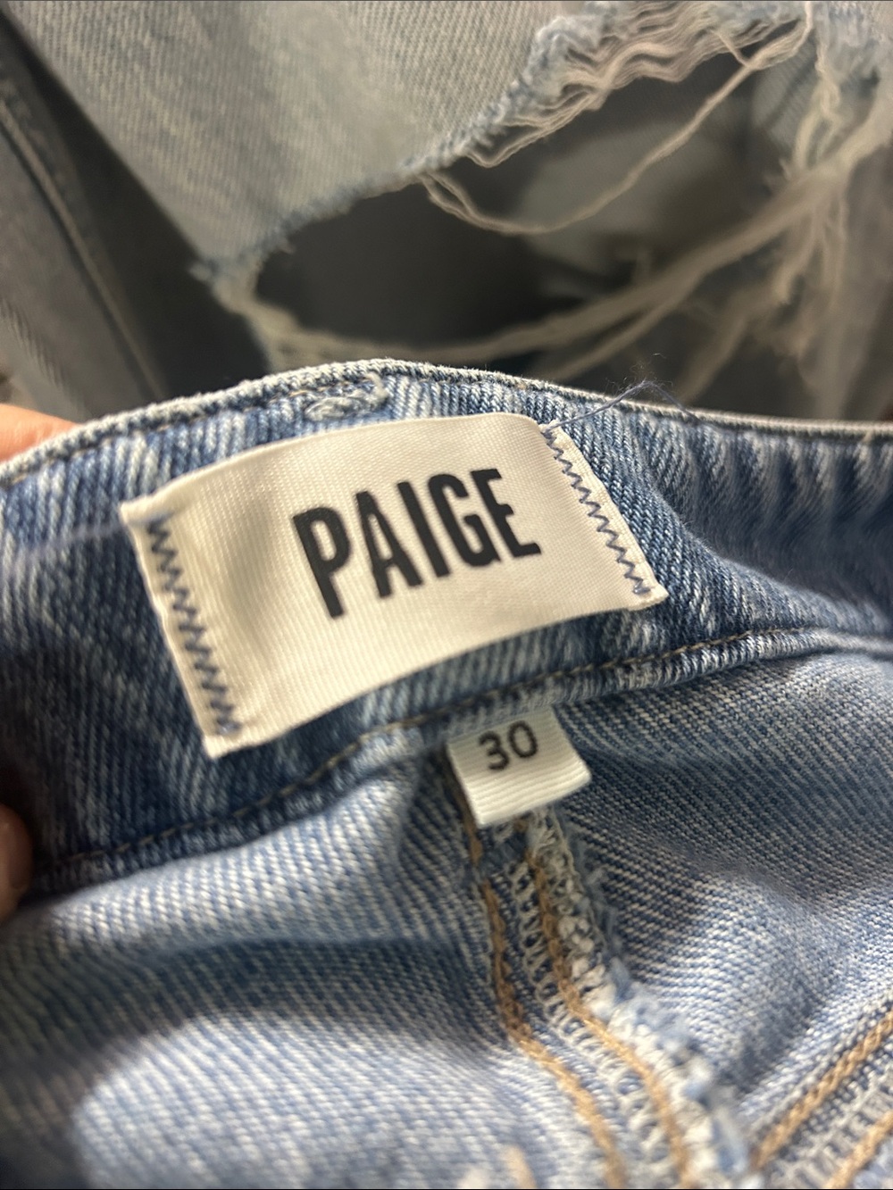 NWT Paige Zoey 31” Wide Leg Denim Jeans with Drawstring Waist - Picture 9 of 11